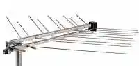 9 element UHF-VHF compact tv antenna, V shape, screw and saddle connector Fracarro LPV345HV