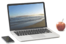 a laptop computer with a Dee Why Beach on the screen
